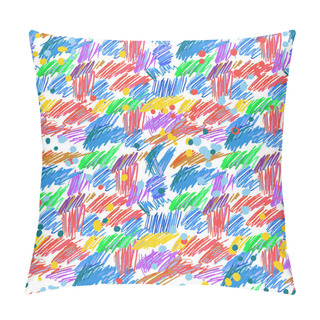 Personality  Doodle Seamless Pencil Scribble Pattern Pillow Covers