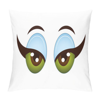 Personality  Cartoon Girl Eye Pillow Covers