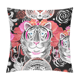 Personality  Graphic Pattern Tigers Pillow Covers