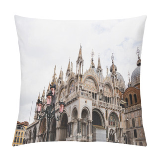 Personality  Low Angle View Of Cathedral Basilica Of Saint Mark In Venice, Italy  Pillow Covers