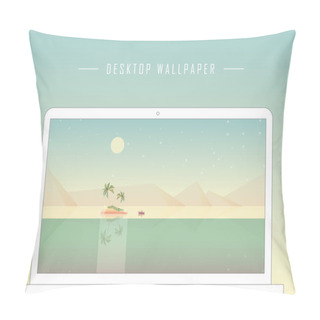 Personality  Geometric Minimalistic Computer Desktop Wallpaper Pillow Covers