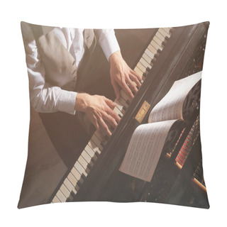 Personality  Hands Playing Piano Pillow Covers