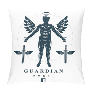 Personality  Vector Individual, Mystic Character Created With Angel Wings And Pillow Covers