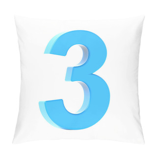 Personality  Light  Blue Number 3 Pillow Covers