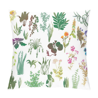 Personality  Collection Of Different Plants Pillow Covers