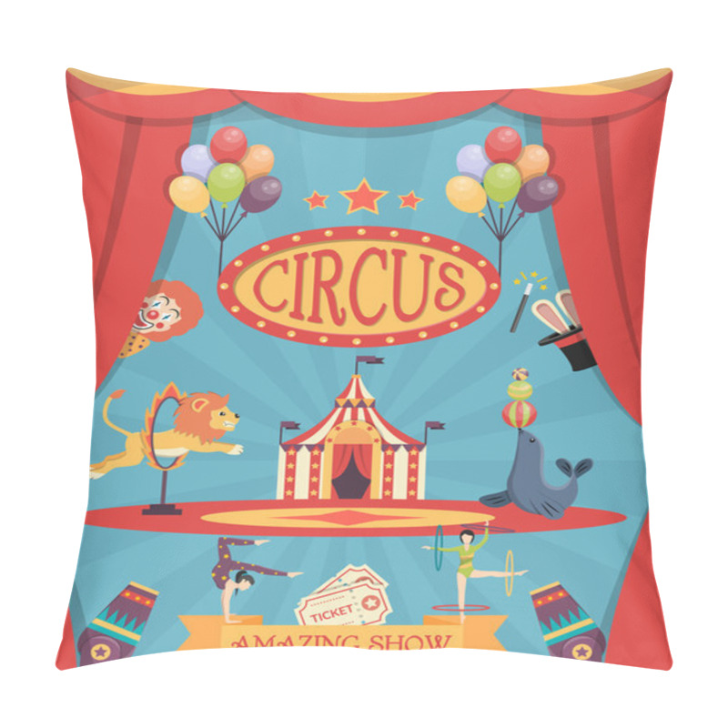 Personality  Amazing Circus Show Poster pillow covers