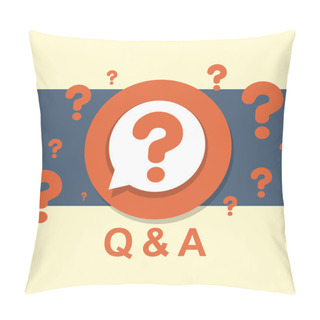 Personality  Flat Design Concept Of Q&A Pillow Covers