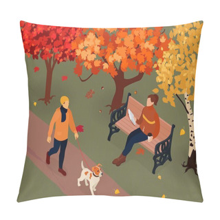 Personality  Autumn Fall Isometric Composition Pillow Covers