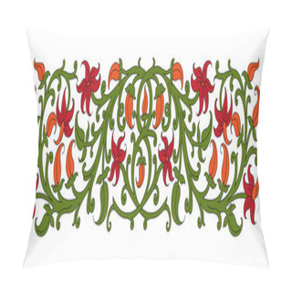 Personality  Floral Ornament In Medieval Style. Pillow Covers