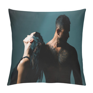 Personality  Beauty Couple Of Young Lovers. Sensual Couple Hugging. I Love You. Couple In Love. Romantic Kiss And Love. Dominant Man Hugging Sensual Woman. Passion And Sensual Pillow Covers