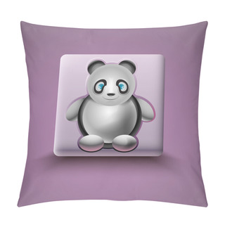 Personality  Panda Icon Vector Illustration  Pillow Covers