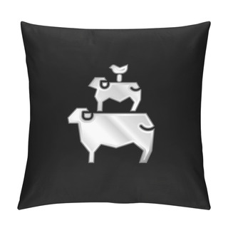 Personality  Animals Silver Plated Metallic Icon Pillow Covers