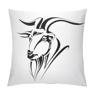 Personality  Symbol Of  Goat  Illustration Pillow Covers