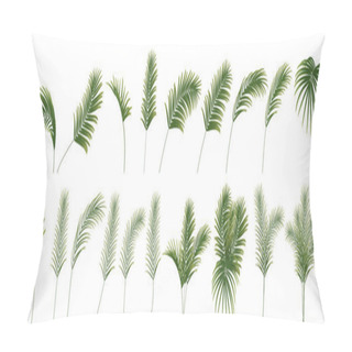 Personality  Palm Branch, Coconut Leaf, Tropical Plant Decorative  Background, Vector Illustration Pillow Covers