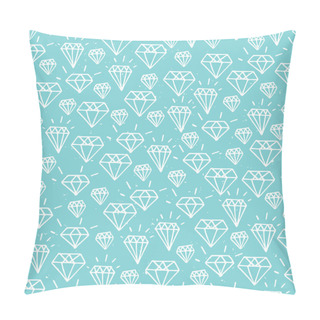 Personality  Turquoise Diamond Seamless Pattern Pillow Covers