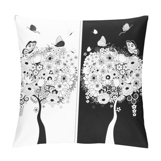 Personality  Black And White Trees Pillow Covers