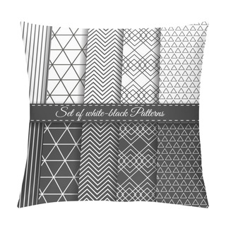 Personality  Set Of Black White Pattern2 Pillow Covers