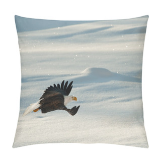 Personality  Flying Bald Eagle. Pillow Covers
