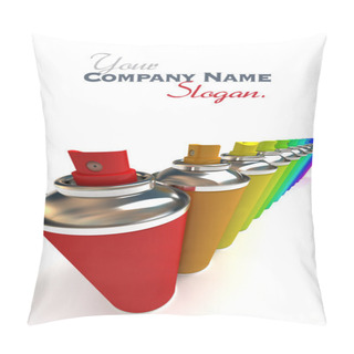 Personality  Diagonal Line Of Multicolored Sprays Pillow Covers