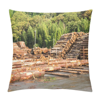 Personality  Forest Tree Logs On Ground Pillow Covers