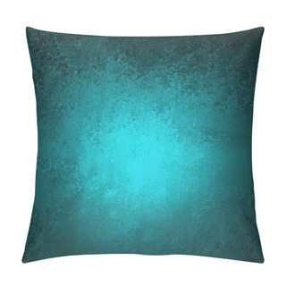 Personality  Blue Black Background Texture Grunge Vignette Frame Pillow Covers