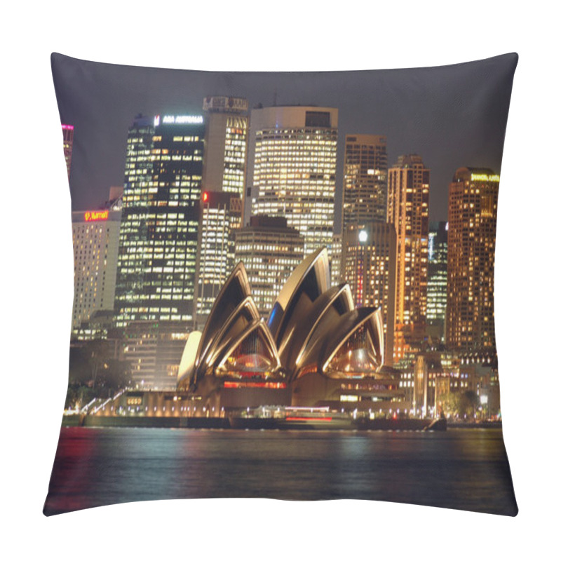 Personality  Sydney Opera House at night pillow covers