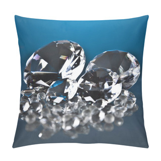 Personality  Diamonds On The Blue Background Pillow Covers
