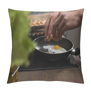 Personality  Young Man Preparing Eggs Pillow Covers