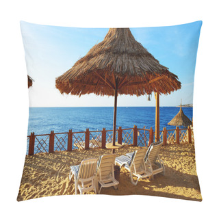 Personality  Beach At The Luxury Hotel, Sharm El Sheikh, Egypt Pillow Covers