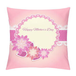 Personality  Happy Mother Day Background. Vector Illustration Pillow Covers