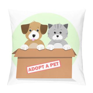 Personality  Adopt A Pet Cat And Dog Pillow Covers