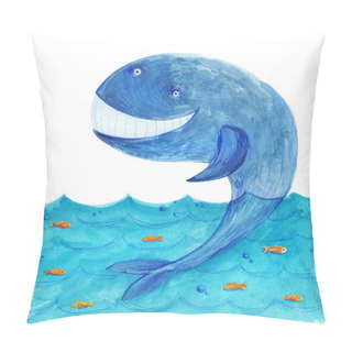 Personality  Cute Smiling Whale Pillow Covers
