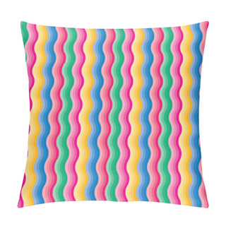Personality  Wavy Pastel Stripes Background Pillow Covers