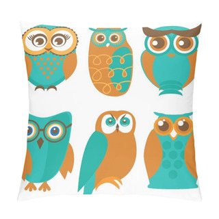 Personality  Cute Owls And Birds Pillow Covers