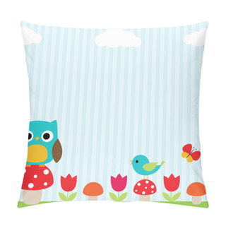 Personality  Owl Background Pillow Covers