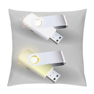 Personality  Flash Drives. Vector Illustration. Pillow Covers
