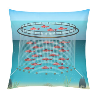 Personality  Floating Farm Illustration Pillow Covers