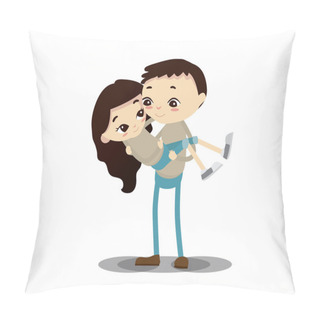 Personality  Romantic Couple Illustration - Anything For You Pillow Covers