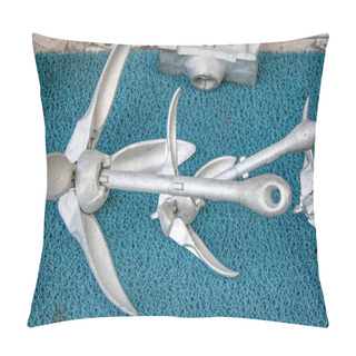 Personality  Close Up Of Small Kayak Anchors In Front Of Store. Pillow Covers
