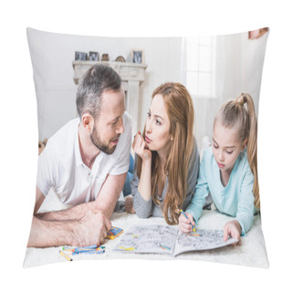 Personality  Young Family Drawing   Pillow Covers