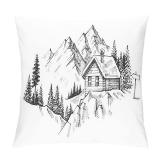 Personality  Hand Drawn Mountains Pillow Covers