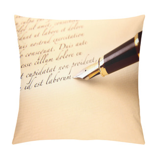 Personality  Old Letters And Pen As A Background Pillow Covers