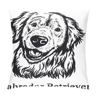 Personality  Labrador Retriever - Funny Dog, Vector File, Cut Stencil For Tshirt Pillow Covers