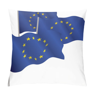 Personality  Eurounion 3d Flag. Pillow Covers