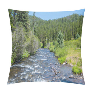Personality  The Palisade Falls In Near The Hyalite Reservoir, Montana Pillow Covers