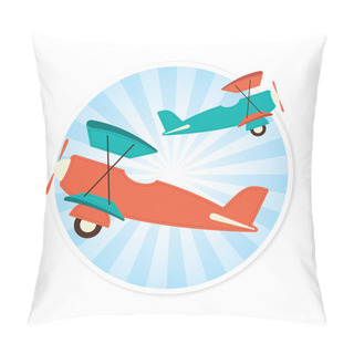 Personality  Plane Illustration Pillow Covers