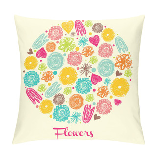 Personality  Cute Colorful Flowers Pillow Covers