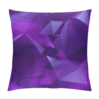 Personality  3d Abstract Violet Purple Crystal Background Pillow Covers