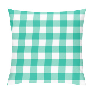 Personality  Seamless Green And White Gingham Pattern Pillow Covers