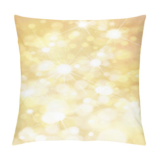Personality  Bokeh, Sparkle, Golden Background. Pillow Covers